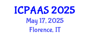 International Conference on Political and Administrative Sciences (ICPAAS) May 17, 2025 - Florence, Italy