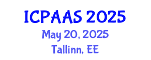 International Conference on Political and Administrative Sciences (ICPAAS) May 20, 2025 - Tallinn, Estonia