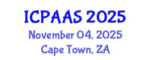 International Conference on Political and Administrative Sciences (ICPAAS) November 04, 2025 - Cape Town, South Africa