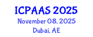 International Conference on Political and Administrative Sciences (ICPAAS) November 08, 2025 - Dubai, United Arab Emirates