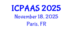 International Conference on Political and Administrative Sciences (ICPAAS) November 18, 2025 - Paris, France