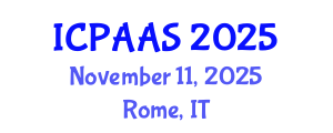 International Conference on Political and Administrative Sciences (ICPAAS) November 11, 2025 - Rome, Italy