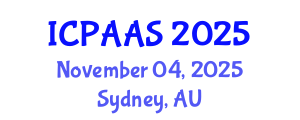 International Conference on Political and Administrative Sciences (ICPAAS) November 04, 2025 - Sydney, Australia