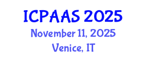 International Conference on Political and Administrative Sciences (ICPAAS) November 11, 2025 - Venice, Italy