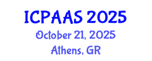 International Conference on Political and Administrative Sciences (ICPAAS) October 21, 2025 - Athens, Greece