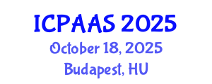 International Conference on Political and Administrative Sciences (ICPAAS) October 18, 2025 - Budapest, Hungary