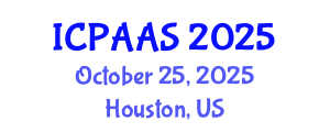 International Conference on Political and Administrative Sciences (ICPAAS) October 25, 2025 - Houston, United States