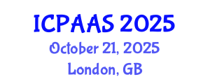 International Conference on Political and Administrative Sciences (ICPAAS) October 21, 2025 - London, United Kingdom