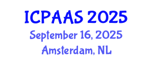 International Conference on Political and Administrative Sciences (ICPAAS) September 16, 2025 - Amsterdam, Netherlands