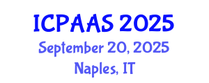 International Conference on Political and Administrative Sciences (ICPAAS) September 20, 2025 - Naples, Italy