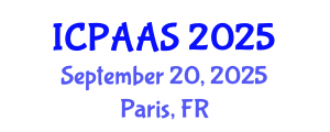 International Conference on Political and Administrative Sciences (ICPAAS) September 20, 2025 - Paris, France