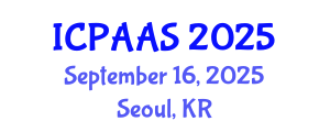 International Conference on Political and Administrative Sciences (ICPAAS) September 16, 2025 - Seoul, Republic of Korea