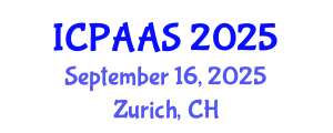 International Conference on Political and Administrative Sciences (ICPAAS) September 16, 2025 - Zurich, Switzerland