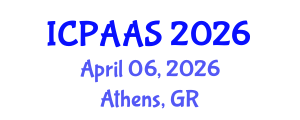 International Conference on Political and Administrative Sciences (ICPAAS) April 06, 2026 - Athens, Greece International Conference on Political and Administrative Sciences (ICPAAS) April 06, 2026 - Athens, Greece