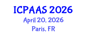 International Conference on Political and Administrative Sciences (ICPAAS) April 20, 2026 - Paris, France International Conference on Political and Administrative Sciences (ICPAAS) April 20, 2026 - Paris, France