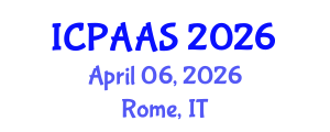International Conference on Political and Administrative Sciences (ICPAAS) April 06, 2026 - Rome, Italy International Conference on Political and Administrative Sciences (ICPAAS) April 06, 2026 - Rome, Italy