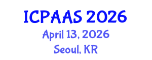 International Conference on Political and Administrative Sciences (ICPAAS) April 13, 2026 - Seoul, Republic of Korea International Conference on Political and Administrative Sciences (ICPAAS) April 13, 2026 - Seoul, Republic of Korea