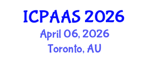 International Conference on Political and Administrative Sciences (ICPAAS) April 06, 2026 - Toronto, Australia International Conference on Political and Administrative Sciences (ICPAAS) April 06, 2026 - Toronto, Australia