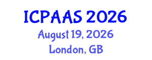 International Conference on Political and Administrative Sciences (ICPAAS) August 19, 2026 - London, United Kingdom International Conference on Political and Administrative Sciences (ICPAAS) August 19, 2026 - London, United Kingdom
