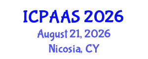 International Conference on Political and Administrative Sciences (ICPAAS) August 21, 2026 - Nicosia, Cyprus International Conference on Political and Administrative Sciences (ICPAAS) August 21, 2026 - Nicosia, Cyprus
