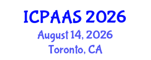 International Conference on Political and Administrative Sciences (ICPAAS) August 14, 2026 - Toronto, Canada International Conference on Political and Administrative Sciences (ICPAAS) August 14, 2026 - Toronto, Canada