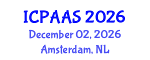 International Conference on Political and Administrative Sciences (ICPAAS) December 02, 2026 - Amsterdam, Netherlands International Conference on Political and Administrative Sciences (ICPAAS) December 02, 2026 - Amsterdam, Netherlands