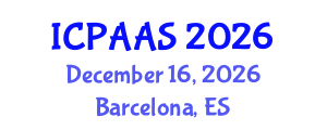 International Conference on Political and Administrative Sciences (ICPAAS) December 16, 2026 - Barcelona, Spain International Conference on Political and Administrative Sciences (ICPAAS) December 16, 2026 - Barcelona, Spain