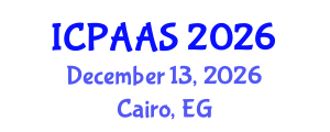 International Conference on Political and Administrative Sciences (ICPAAS) December 13, 2026 - Cairo, Egypt International Conference on Political and Administrative Sciences (ICPAAS) December 13, 2026 - Cairo, Egypt