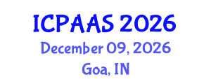 International Conference on Political and Administrative Sciences (ICPAAS) December 09, 2026 - Goa, India International Conference on Political and Administrative Sciences (ICPAAS) December 09, 2026 - Goa, India