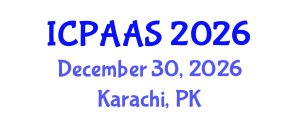 International Conference on Political and Administrative Sciences (ICPAAS) December 30, 2026 - Karachi, Pakistan