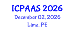 International Conference on Political and Administrative Sciences (ICPAAS) December 02, 2026 - Lima, Peru International Conference on Political and Administrative Sciences (ICPAAS) December 02, 2026 - Lima, Peru