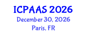 International Conference on Political and Administrative Sciences (ICPAAS) December 30, 2026 - Paris, France International Conference on Political and Administrative Sciences (ICPAAS) December 30, 2026 - Paris, France