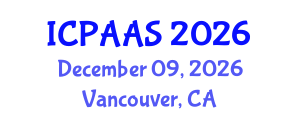International Conference on Political and Administrative Sciences (ICPAAS) December 09, 2026 - Vancouver, Canada International Conference on Political and Administrative Sciences (ICPAAS) December 09, 2026 - Vancouver, Canada