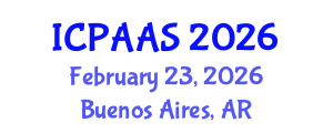 International Conference on Political and Administrative Sciences (ICPAAS) February 23, 2026 - Buenos Aires, Argentina International Conference on Political and Administrative Sciences (ICPAAS) February 23, 2026 - Buenos Aires, Argentina