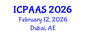 International Conference on Political and Administrative Sciences (ICPAAS) February 12, 2026 - Dubai, United Arab Emirates International Conference on Political and Administrative Sciences (ICPAAS) February 12, 2026 - Dubai, United Arab Emirates