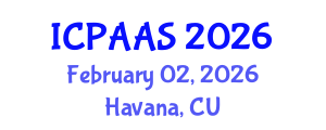 International Conference on Political and Administrative Sciences (ICPAAS) February 02, 2026 - Havana, Cuba International Conference on Political and Administrative Sciences (ICPAAS) February 02, 2026 - Havana, Cuba