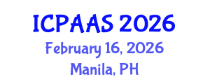 International Conference on Political and Administrative Sciences (ICPAAS) February 16, 2026 - Manila, Philippines International Conference on Political and Administrative Sciences (ICPAAS) February 16, 2026 - Manila, Philippines