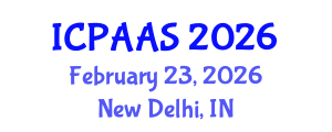 International Conference on Political and Administrative Sciences (ICPAAS) February 23, 2026 - New Delhi, India International Conference on Political and Administrative Sciences (ICPAAS) February 23, 2026 - New Delhi, India