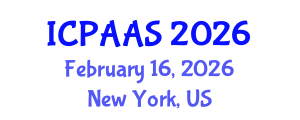 International Conference on Political and Administrative Sciences (ICPAAS) February 16, 2026 - New York, United States