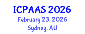 International Conference on Political and Administrative Sciences (ICPAAS) February 23, 2026 - Sydney, Australia International Conference on Political and Administrative Sciences (ICPAAS) February 23, 2026 - Sydney, Australia