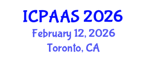 International Conference on Political and Administrative Sciences (ICPAAS) February 12, 2026 - Toronto, Canada International Conference on Political and Administrative Sciences (ICPAAS) February 12, 2026 - Toronto, Canada