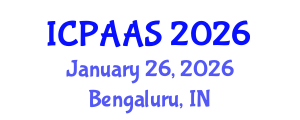 International Conference on Political and Administrative Sciences (ICPAAS) January 26, 2026 - Bengaluru, India International Conference on Political and Administrative Sciences (ICPAAS) January 26, 2026 - Bengaluru, India