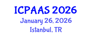 International Conference on Political and Administrative Sciences (ICPAAS) January 26, 2026 - Istanbul, Turkey International Conference on Political and Administrative Sciences (ICPAAS) January 26, 2026 - Istanbul, Turkey