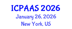 International Conference on Political and Administrative Sciences (ICPAAS) January 26, 2026 - New York, United States