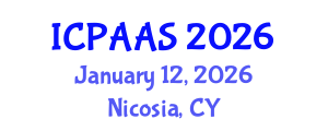 International Conference on Political and Administrative Sciences (ICPAAS) January 12, 2026 - Nicosia, Cyprus International Conference on Political and Administrative Sciences (ICPAAS) January 12, 2026 - Nicosia, Cyprus