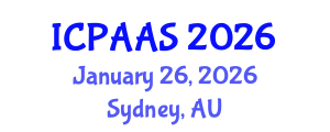 International Conference on Political and Administrative Sciences (ICPAAS) January 26, 2026 - Sydney, Australia International Conference on Political and Administrative Sciences (ICPAAS) January 26, 2026 - Sydney, Australia