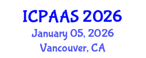 International Conference on Political and Administrative Sciences (ICPAAS) January 05, 2026 - Vancouver, Canada International Conference on Political and Administrative Sciences (ICPAAS) January 05, 2026 - Vancouver, Canada