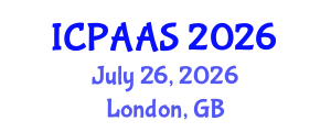 International Conference on Political and Administrative Sciences (ICPAAS) July 26, 2026 - London, United Kingdom International Conference on Political and Administrative Sciences (ICPAAS) July 26, 2026 - London, United Kingdom