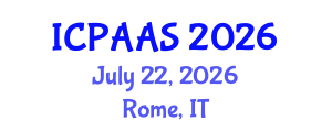 International Conference on Political and Administrative Sciences (ICPAAS) July 22, 2026 - Rome, Italy International Conference on Political and Administrative Sciences (ICPAAS) July 22, 2026 - Rome, Italy