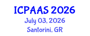 International Conference on Political and Administrative Sciences (ICPAAS) July 03, 2026 - Santorini, Greece